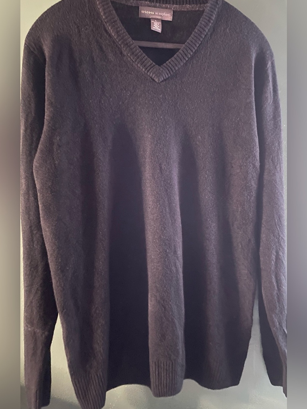 tricots st. raphael Size-Large Black Crewneck Sweater